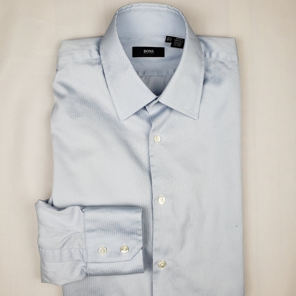 HUGO BOSS Blue Shirt  15 1/2 Neck - Picture 1 of 7